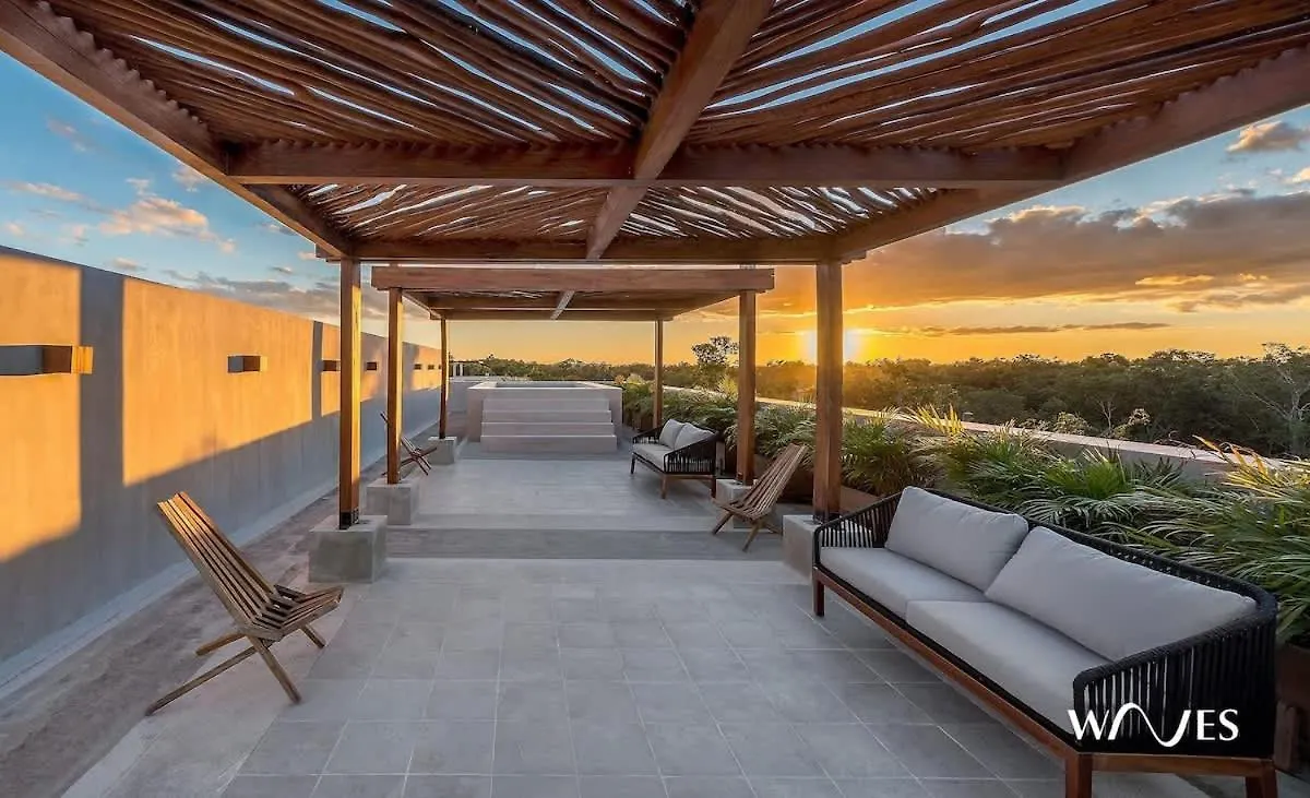 Studio With Great Rooftop Pool Tulum Villa